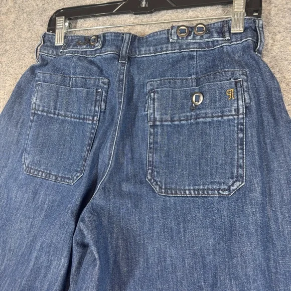 Pilcro Anthropologie Blue Wide Leg Jeans Size 26 High Rise Utility Denim Style - Picture 16 of 16